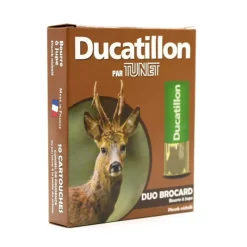 Boite de 10 cartouches cal.12/70 bourre jupe "Duo Brocard" 390m/s*TUNET Outlet