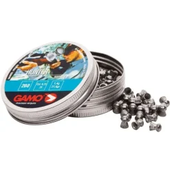 Boite de 200 plombs Hunter tête arrondie corps strié cal 6,35 mm*GAMO Discount