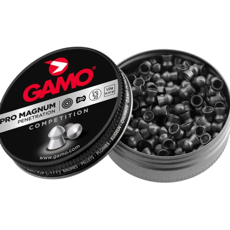 Boite de 250 Plombs Pro Mag tête pointue corps lisse cal 5.5mm*GAMO Clearance