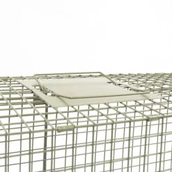 Boîte à fauves pliable 2 entrées maille carrée 160x55x50cm* Outlet