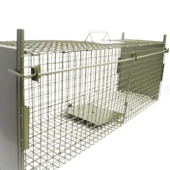 Boîte à fauves pliable 2 entrées maille carrée 160x55x50cm* Outlet