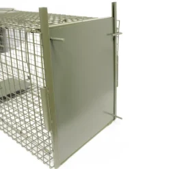 Boîte à fauves pliable 2 entrées maille carrée 160x55x50cm* Outlet