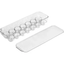 Boîte à œufs plastique transparente 14 places avec couvercle* Outlet