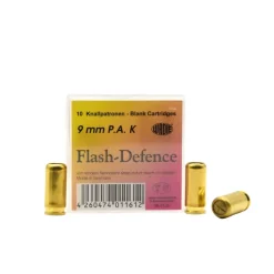 Boîte de 10 munitions Flash Défense avec sûreté manuelle 9mm*