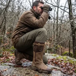 Bottes chasse cuir marron fourrée Iceland Gore-Tex + sac*Chiruca Hot