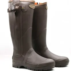 Bottes full zip Rambouillet caoutchouc marron 37 à 47*Percussion New