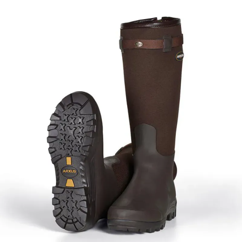 Bottes Primo Country Zip textile rip-stop Marron Foncé 40 à 46*Arxus Clearance