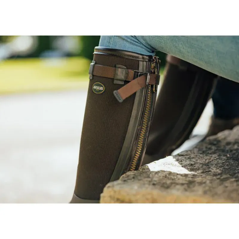 Bottes Primo Country Zip textile rip-stop Marron Foncé 40 à 46*Arxus Clearance