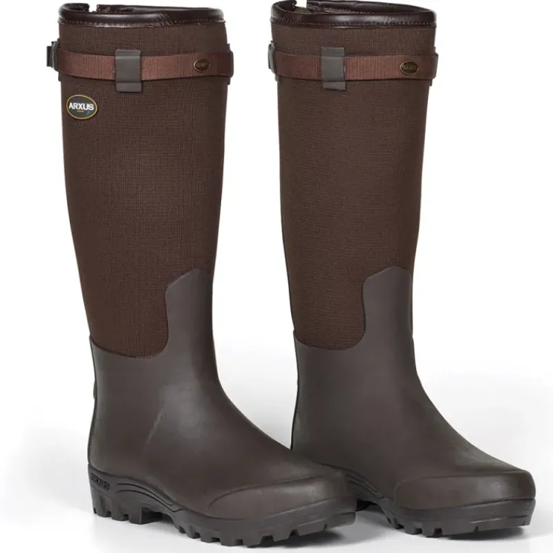 Bottes Primo Country Zip textile rip-stop Marron Foncé 40 à 46*Arxus Clearance