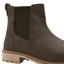Bottines Touk Cuir Zip marron 40 à 46*Ayoka Sale
