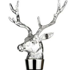 Bouchon de bouteille de vin cerf en métal zinc argenté noir 13cm*Jack Pyke Hot