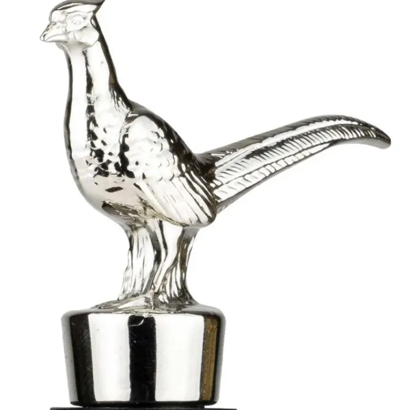 Bouchon de bouteille de vin faisan métal zinc argenté noir 10cm*Jack Pyke Clearance