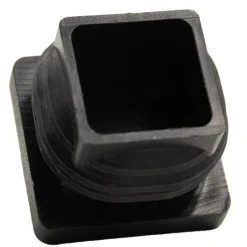 Bouchon rectangulaire 25x25x1/2 noir* Clearance