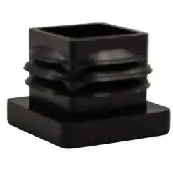 Bouchon rectangulaire 25x25x1/2 noir* Clearance