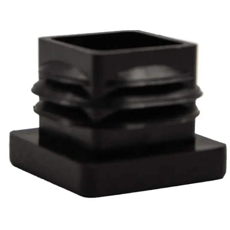 Bouchon rectangulaire 25x25x1/2 noir* Clearance