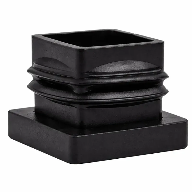 Bouchon rectangulaire 25x25x1/2 noir* Clearance