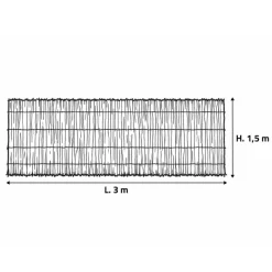 Brande de bruyère naturelle Largeur 3 m Hauteur 1.5 m* Best