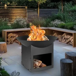 Brasero métal noir sur support Ø 57cm* Best