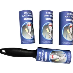 Brosse adhésive + 3 recharges anti-peluches nettoyage textile* Sale