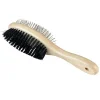 Brosse double manche bois pour chien*Kerbl New