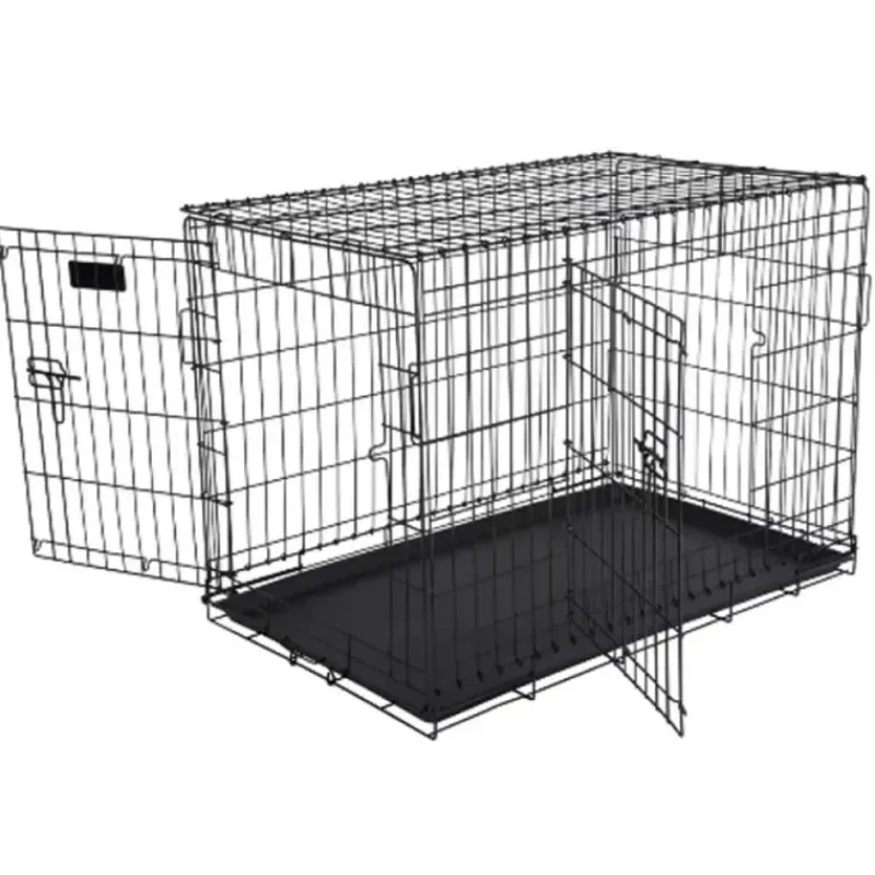 Cage métal grillagée avec plateau noir 122 x 75 x 82 cm* New