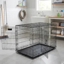 Cage métal grillagée avec plateau noir 122 x 75 x 82 cm* New