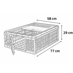 Cage transport démontable volatiles et rongeurs 77x58x29cm* Outlet