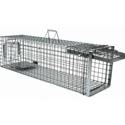 Cage-piège Hardy 3 ressorts trappe 60° 102x34x34cm* Discount