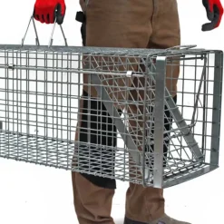 Cage-piège Hardy 3 ressorts trappe 60° 102x34x34cm* Discount