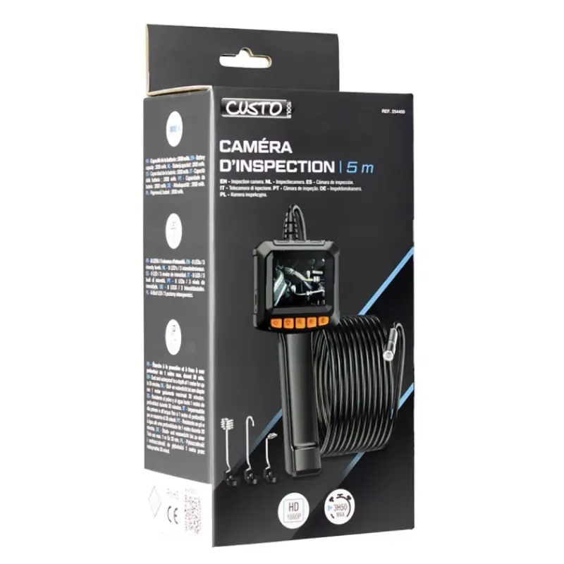 Caméra d'Inspection Étanche 5m - Écran Full HD 1080P - Autonomie 3h50* Online