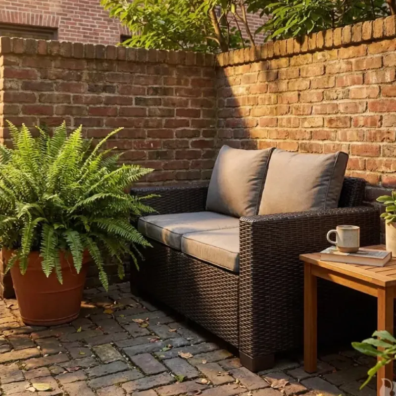 Canapé extérieur California 2 places marron*Keter Outlet