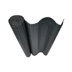 Canisse PVC occultant double face 1,5x5m gris - Kit complet avec fixation* Clearance