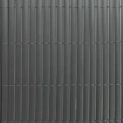 Canisse PVC occultant simple face 1x3m gris - Kit de fixation inclus* Best