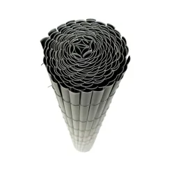 Canisse PVC occultant simple face 1x3m gris - Kit de fixation inclus* Best