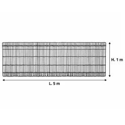 Canisse PVC occultant simple face 1x5m vert - Kit fixation inclus* Online