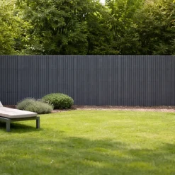 Canisse PVC occultant simple face 1,5x3m gris - Kit de fixation inclus* Outlet