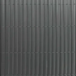 Canisse PVC occultant simple face 1,5x3m gris - Kit de fixation inclus* Outlet