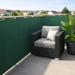 Canisse PVC occultant simple face 1x3m vert - Kit de fixation inclus* Online