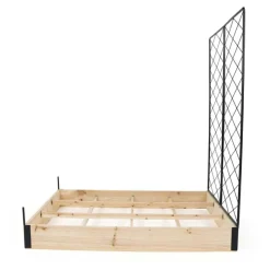 Carré potager en bois de sapin avec treillis - 115x80x128cm* Sale