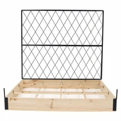 Carré potager en bois de sapin avec treillis - 115x80x128cm* Sale