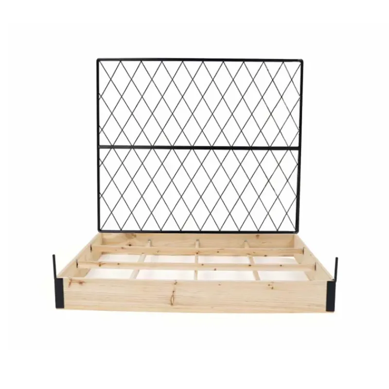 Carré potager en bois de sapin avec treillis - 115x80x128cm* Sale