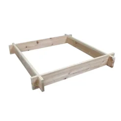 Carré potager en bois de sapin 80x80x10 cm avec géotextile - Montage facile* Online