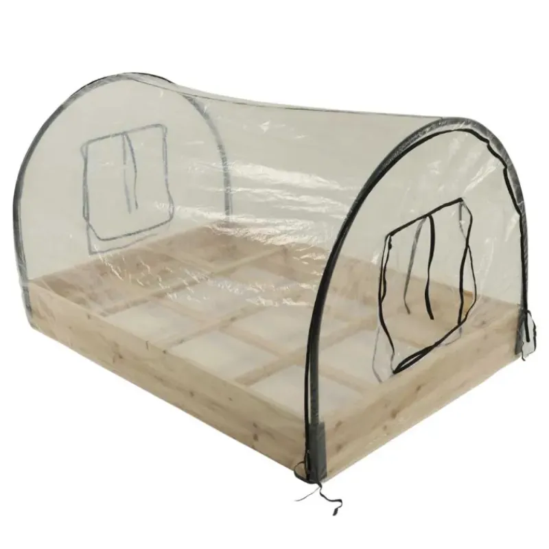 Carré potager en bois de sapin avec housse PVC 115x80x54cm - Montage facile* Best