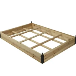 Carré potager en bois de sapin avec housse PVC 115x80x54cm - Montage facile* Best