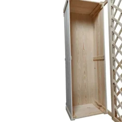 Carré potager rectangulaire en bois de sapin avec treillis 104 cm - 98x34x104 cm* Outlet