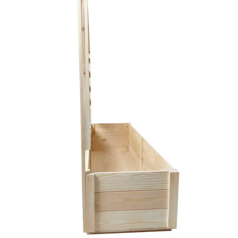 Carré potager rectangulaire en bois de sapin avec treillis 104 cm - 98x34x104 cm* Outlet