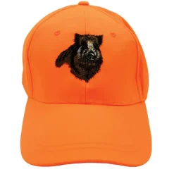 Casquette confort brodé sanglier tissu respirant orange*Treeland Clearance