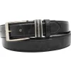 Ceinture Noire Synthétique Boucle Métallique Résistante 125 cm* Hot