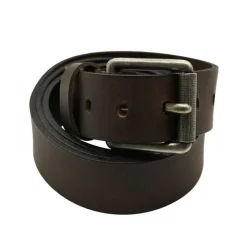 Ceinturon cuir Buffle Boucle Rouleau Marron 120 cm*