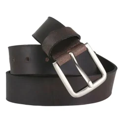 Ceinturon cuir pleine fleur marron 130 cm*